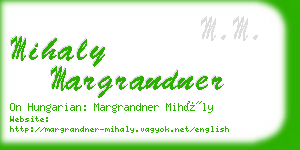 mihaly margrandner business card